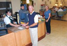 Staff Serving Residents at Counter